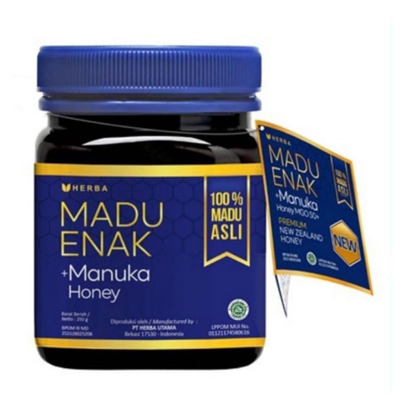 Image of Herba Madu Enak Premium Manuka Honey, 100% Pure, MGO 50+, New Zealand Origin, 250g