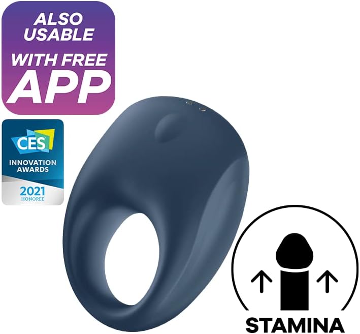 Satisfyer Strong One Connect App| Penis Ring | Vibrating Cock Ring | Couples Sex Toys | Additional Clitoral Stimulation | Waterproof (IPX7) | Rechargeable Battery | Skin-Friendly Silicone