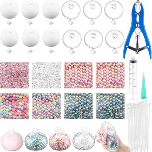 15Pcs Squishy Making Kit 6cm Thickened Silicone Blank Stress Ball Skins Diy Custom Squeeze Toys Set Sensory Toy Anxiety Relief Fidget Toy for Relaxation Boys Girls Home Office Classroom