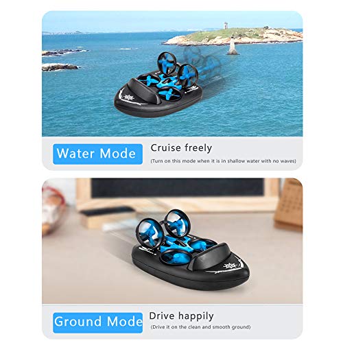 Drone 3 em 1, Carro, Barco e Avião, Goolsky JJRC H36F TERZETTO