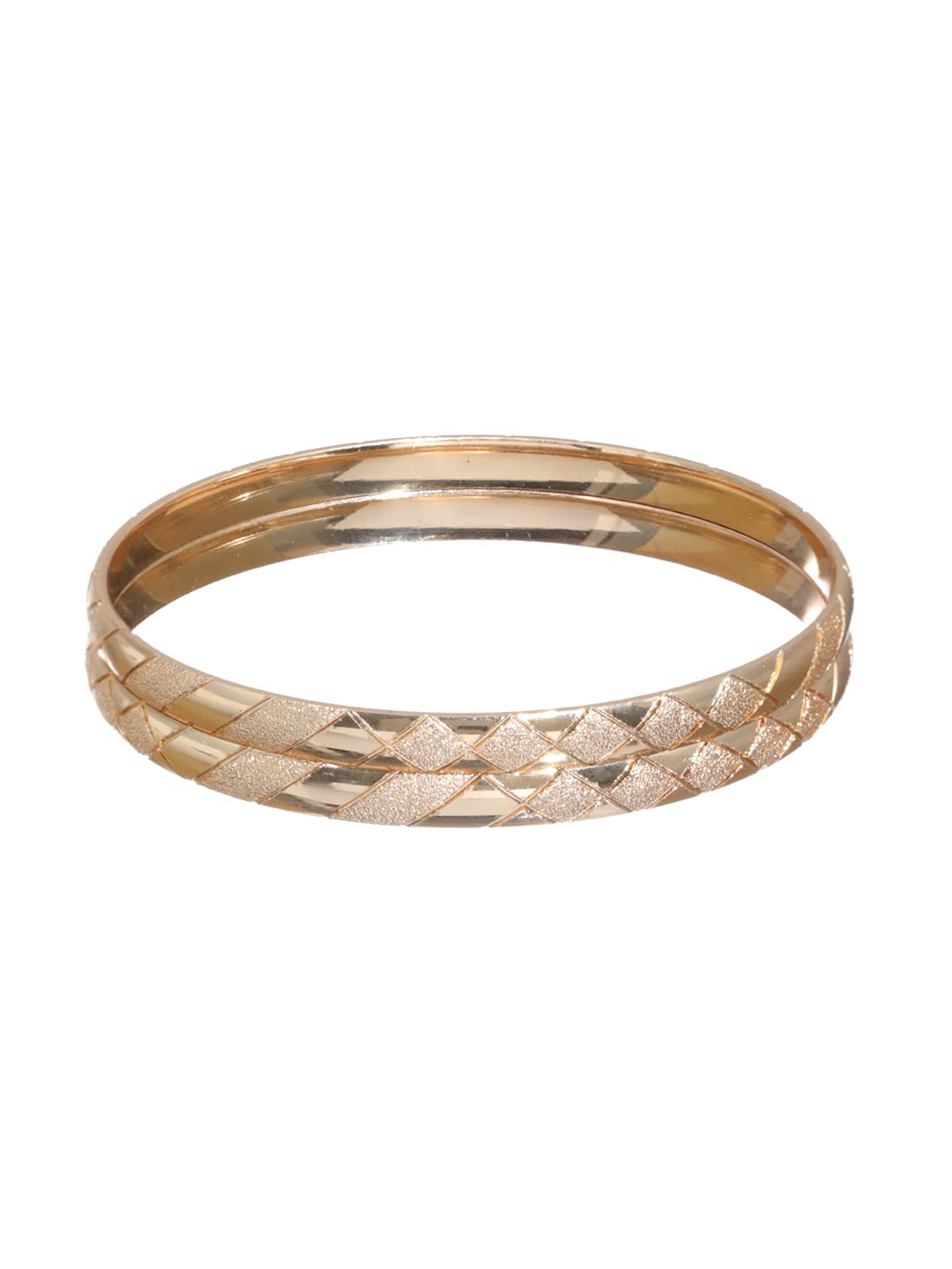 Priyaasi Brass Elegant Embossed Rose Gold Plated Traditional Bangle for Wedding, Festival - Classic Kangan Set for Women (Set of 2, Size:2.4) (B0B18PVB1W) Amazon Price History, Amazon Price Tracker