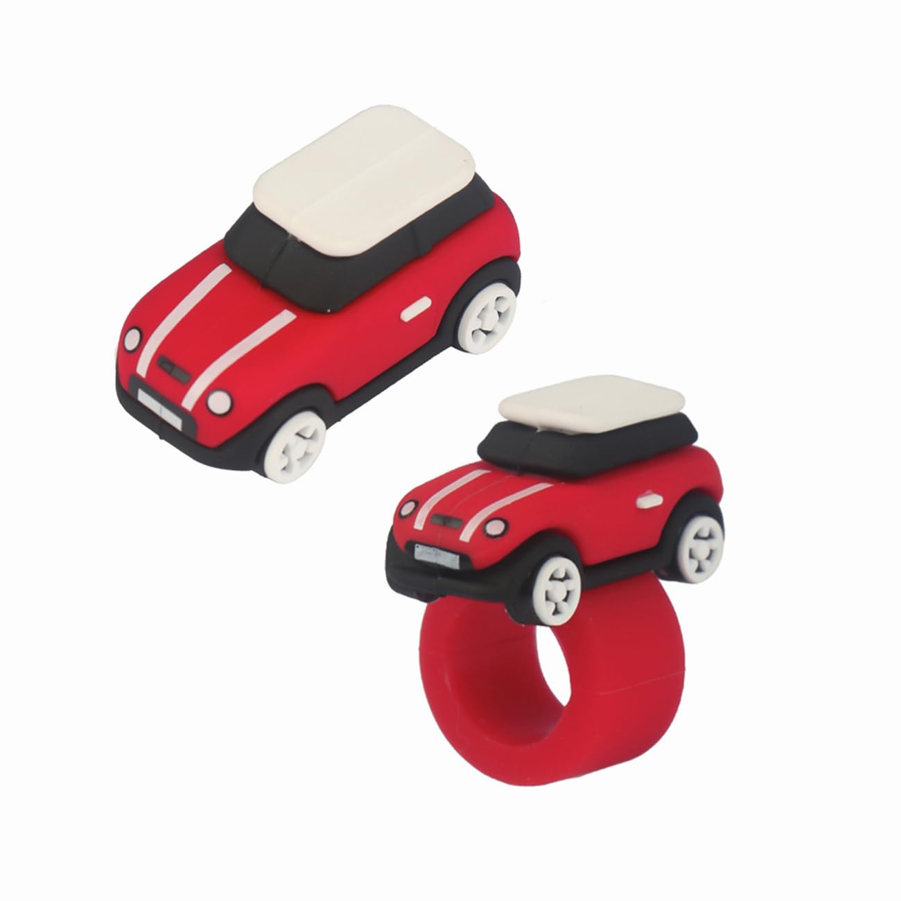 Coque en silicone pour bouton de démarrage et d'arrêt pour tableau de bord compatible avec Mini Cooper One S JCW PJ02 (rouge)