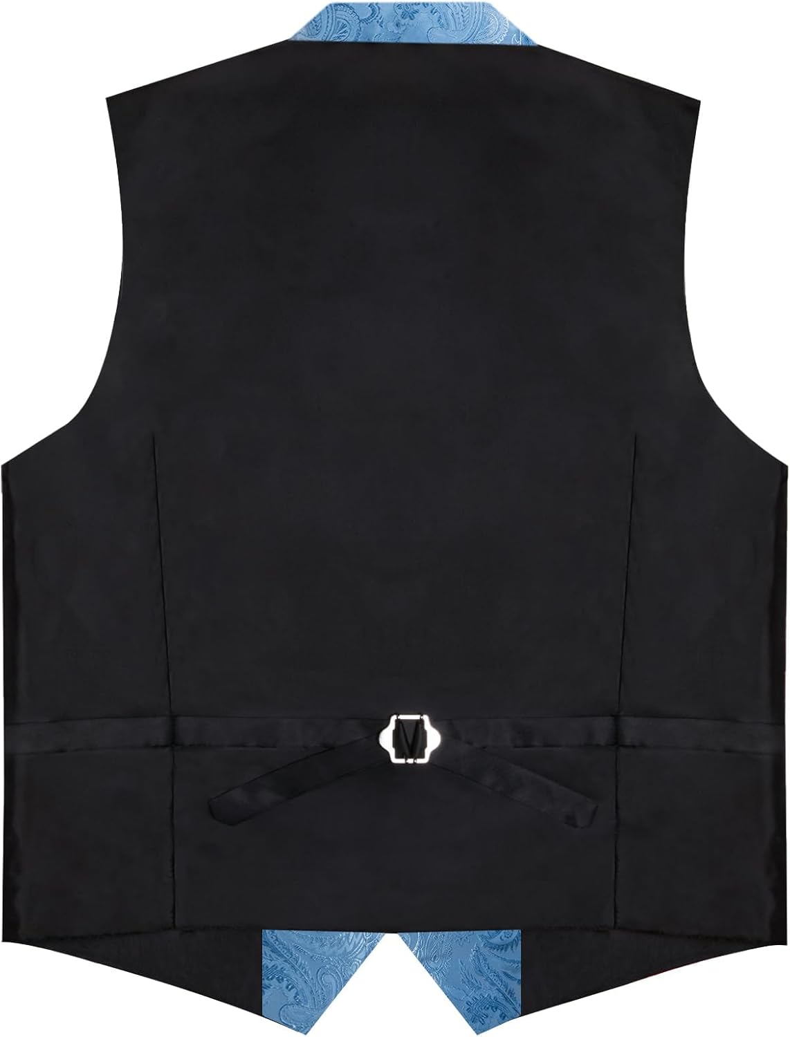 DiBanGu Silk Vest Tie Set for Men,Woven Paisley Dress Waistcoat and Bowtie Pocket Square Cufflinks Lapel Pin Formal Suit Vest - Image 5