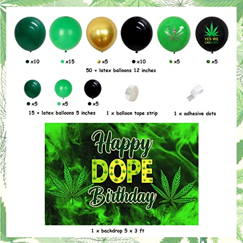 Kit Ballon Marijuana et Décoration Pot Leaf de Célébration - 5