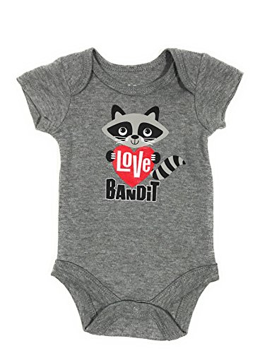 Topsville, Inc. Assorted Love & Heart Boys & Girls Valentines Day Bodysuit Dress Up Outfit (Newborn, Love Bandit)