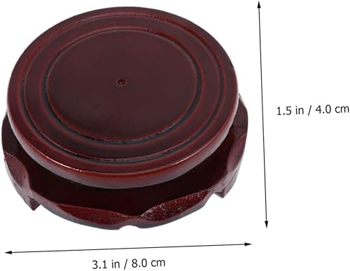 Miniatura 4 de GANAZONO 3pcs Fish Tank Plants Plastic Plant Saucer Round Tray Wood Crystal Sphere Holder Plant Coasters for Plastic Plants Pots Tray Succulent