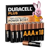 DURACELL Batterie Plus AAA (Confezione da 18) – Batterie Alcaline da 1,5 V – Fino al 100% di...