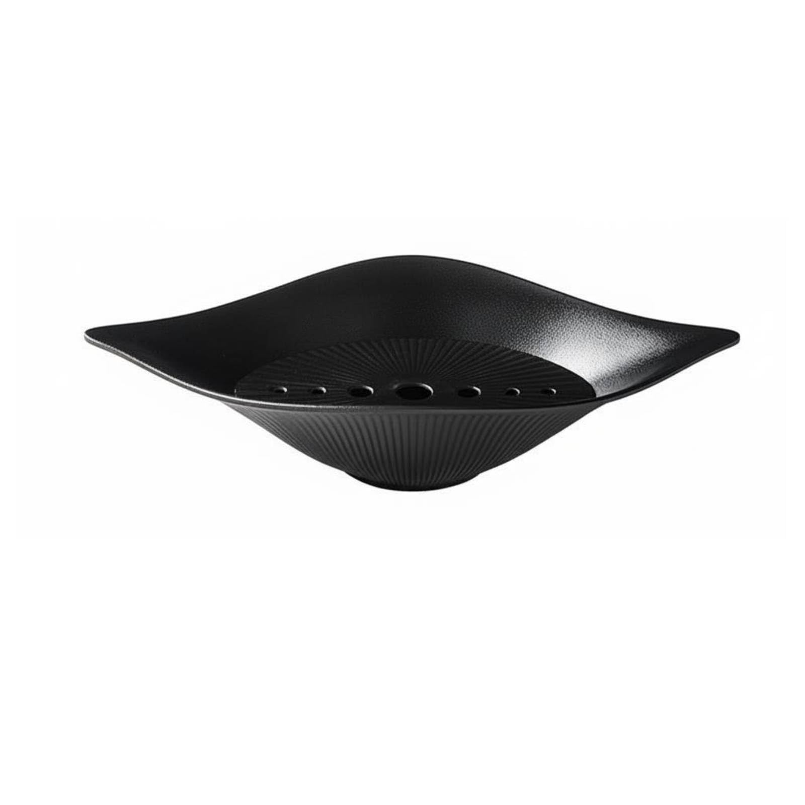Gralara Piatto Sashimi Melamina Vassoio Sushi Leggero Piatto Freddo da Buffet per Ristoratori, Nero, Grande