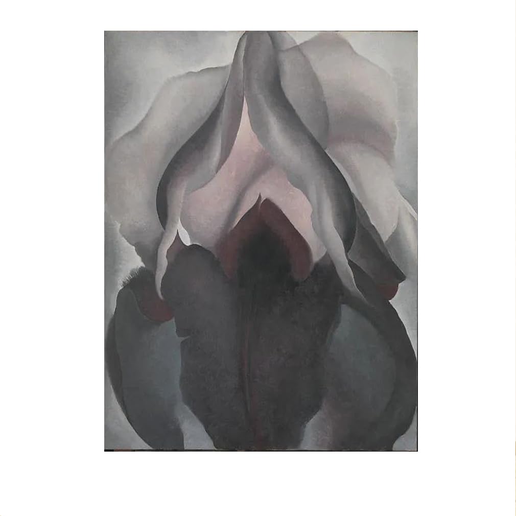 SSLDP LFHLI Georgia O'Keeffe Abstract Posters《Black Iris》Wall Art Georgia O'Keeffe Canvas Painting And Prints Home Decor Picture 50x70cmx1 No Frame