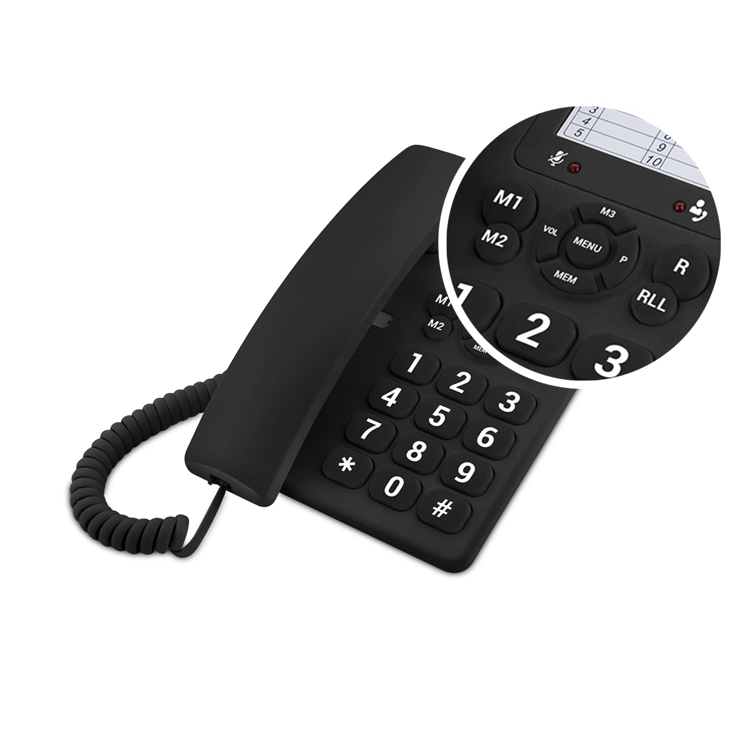 Telefono con Filo retrò, Telefono Fisso con Controlli Meccanici del Volume della Suoneria, Telefono Classico con Filo, Telefoni da Scrivania Telefono da Scrivania Analogico (Beige