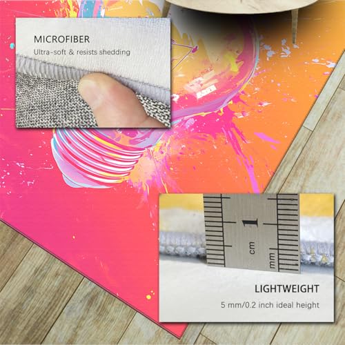 Tapis pour chambre doux lavable 60x90cm idéal décor maison et sol de salon