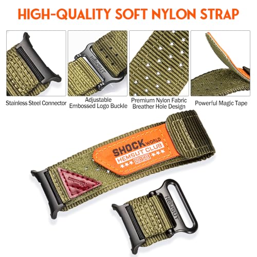 Image of Nylon Watch Band Compatible with Samsung Galaxy Watch Ultra 1 /2. | Millitary Nylon Strap Galaxy Watch Ultra -47mm for Men.