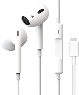 [Apple MFi Certified] Apple Earbuds iPhone Headphones Earphones with Lightning Connector (Built-in Microphone & Volume Control) Compatible with iPhone 14/13/12/11/XR/XS/X/8/7 Support All iOS System
