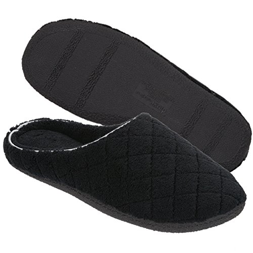 Dearfoams Women's Leslie, Black, M