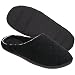 Dearfoams Women's Quilted Terry Clog Mule Slipper - Padded Terrycloth Slip-Ons with Skid-Resistant Rubber Outsole, Black, Medium/7-8 M US
