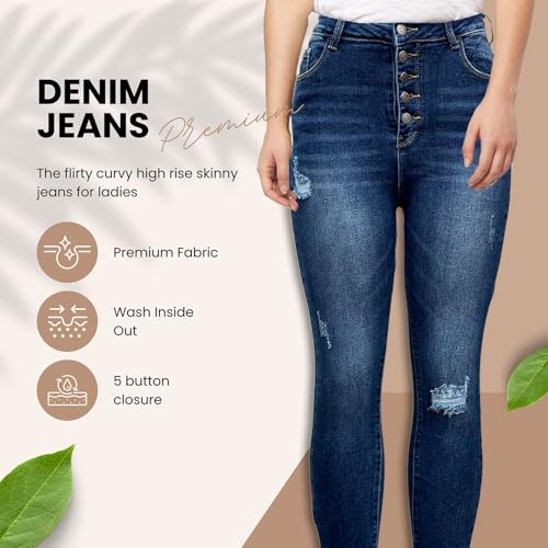 Women Pants Skinny Jeans - Blue4
