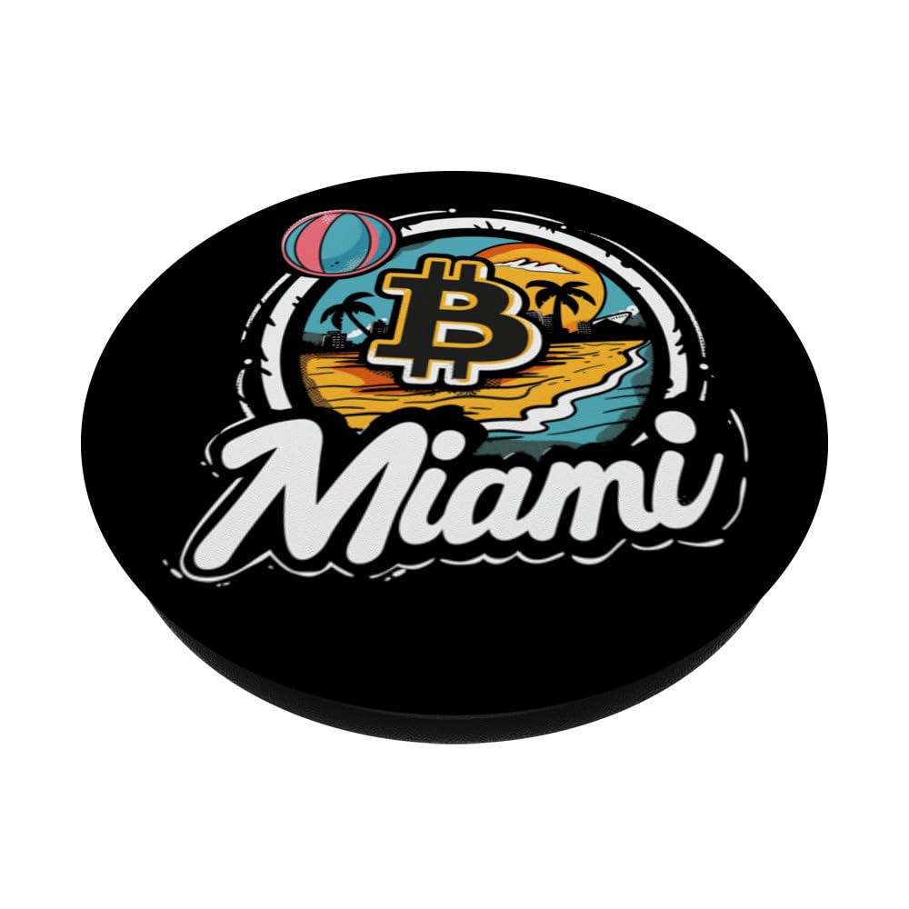 Amazon.com: Bitcoin Miami City Crypto Cryptocurrency Beach PopSockets  Standard PopGrip : Cell Phones & Accessories