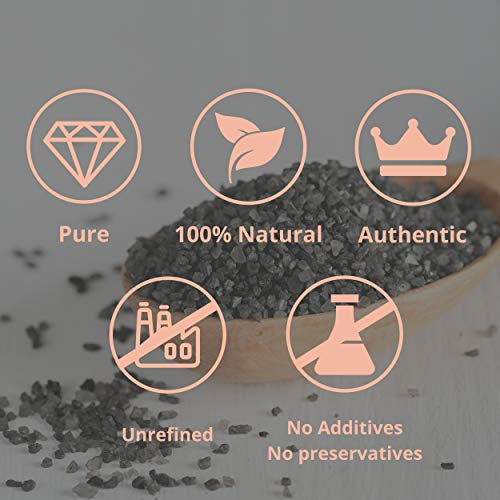 Foto von Nortembio Schwarze Himalaya-Salz 1,45 Kg. Grob (2-5 mm). 100 % Natürlich. Unraffiniert. Ohne Konservierungsstoffe. Von Hand extrahiert. Aus Punjab Pakistan. Premium-Qualität.