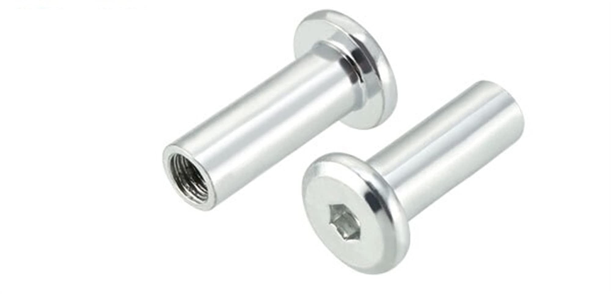 Écrou insert M6x22mm pour réparer un filetage de meuble foiré, lot de 30 douilles hexagonales en fer