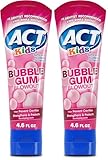 ACT Kids Anticavity Fluoride Toothpaste 4.6 oz. Bubble Gum Blowout (Pack of 2)