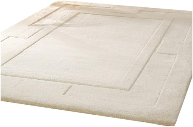 Flair Rugs Sierra Apollo 100% Wool Rug, Ivory, 150 x 210 Cm