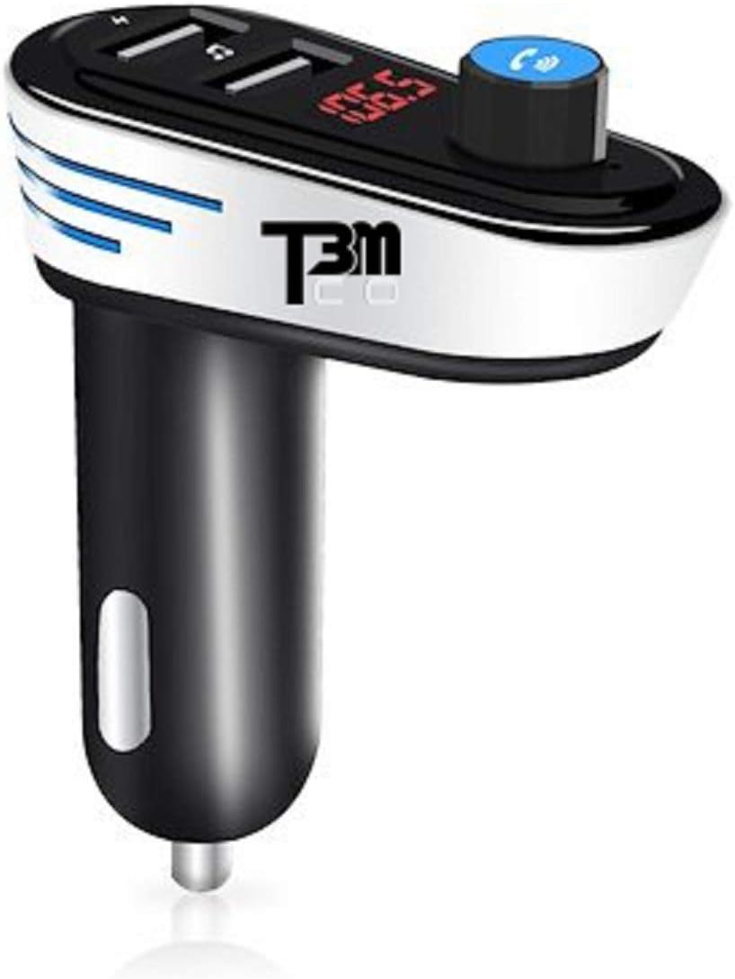 [2018] T3MCO Ultimate Car Bluetooth FM Transmitter 2 x Fast Charge USB Port, Car MP3 Player