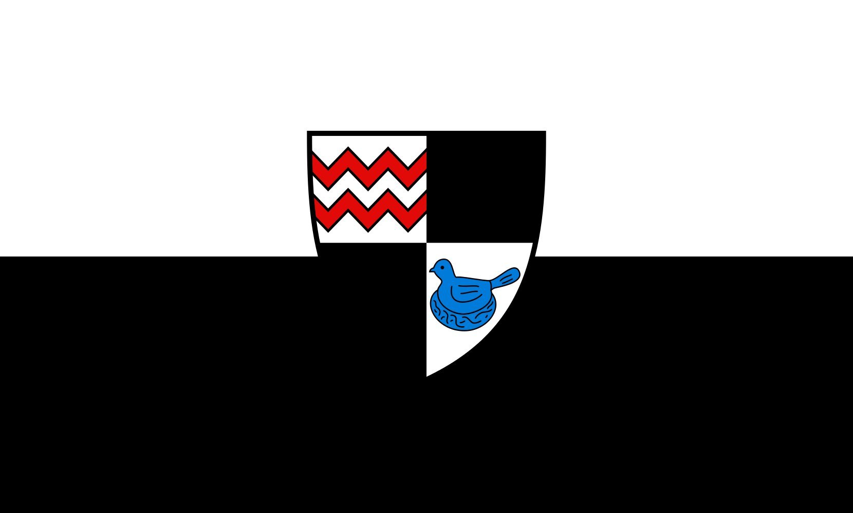 Drapeau Large Grosselfingen de qualité supérieure format paysage 1.35m²