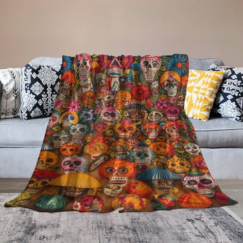Couverture douce folklore mexicain pour réchauffer le coeur