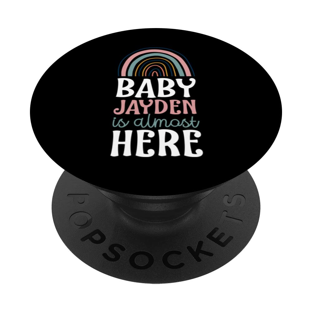 Baby Jayden Is Almost Here Pregnancy Announcement Boho PopSockets Swappable PopGrip
