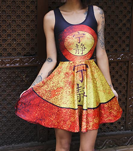 Image of Sister Amy Printed Elastic Sleeveless Shaping Breathable Camisole Skater Dress