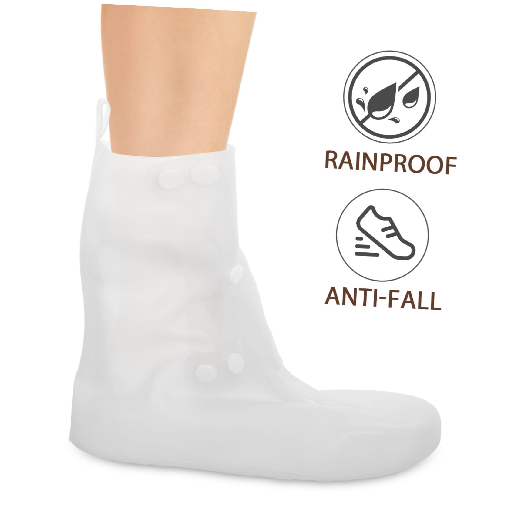UPKOCH 2 Pares Fundas Impermeables Reutilizables para Zapatos Antideslizantes Cubrezapatos de Silicona Gruesa para Lluvia Talla Protección Resistente para Actividades al Aire y Viaje