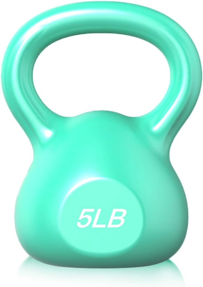 Weight Selection, Kettlebell for Women and Men Home Sports Equipment Slimming Fat Burning Gym Weightlifting Strength Workout (Blue 5lb)