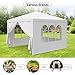 JupiterForce Canopy Tent 10x10 Outdoor Wedding Party Tent with Removable Sidewalls Heavy Duty Gazebo Waterproof Canopy Patio Shelter Pavilion Cater BBQ Event Tents, White