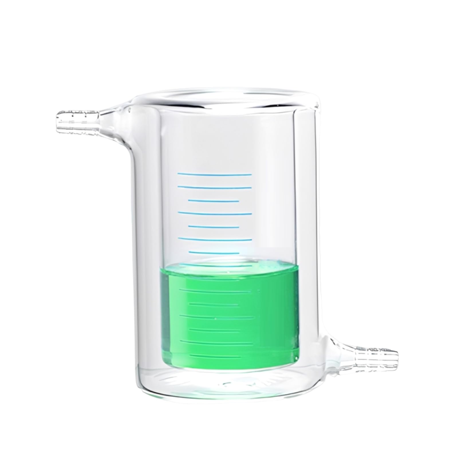 Becher in Vetro Borosilicato A Pareti Spesse, Reattore da Laboratorio in Vetro Borosilicato A Doppio Strato da 3,3 Litri per Riscaldamento E Miscelazione Sicuri. 50ml