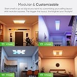 Nanoleaf Pakiet rozszerzeń Skylight, 1 x dodatkowa lampa sufitowa LED RGBW - modułowa lampa sufitowa wewnętrzna, 16 m kolorów WiFi, współpracuje z Alexa
