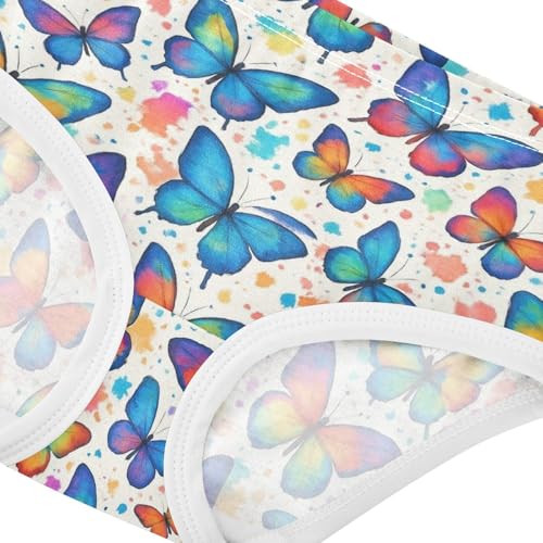 Animal Girls Underwear Toddlers 2t Cotton Little Girl Panties Colorful Watercolor Gradient Butterflies Underpants Briefs4