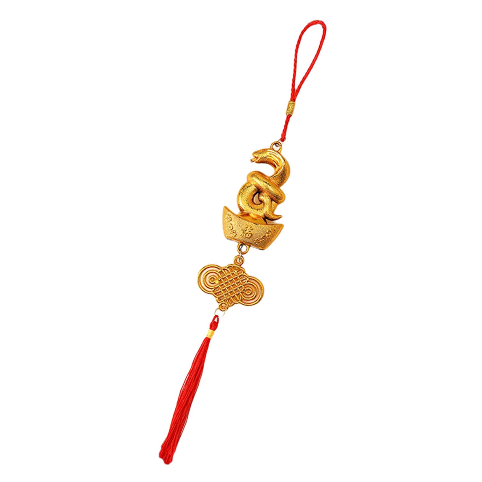 MHADBKH Snake Charm Hanging Pendant Ornaments for 2025 New Years Celebration and Fortunes Enhancement Fortunes Hanging Tassels