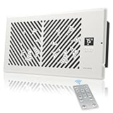 ATOM NEXUS Register Booster Fan Fits 6”x12” Register Holes, Smart Vent Booster Fan with Thermostat Control & Remote Control, 10-Speed Control Heating Cooling AC Vent Fan (White)