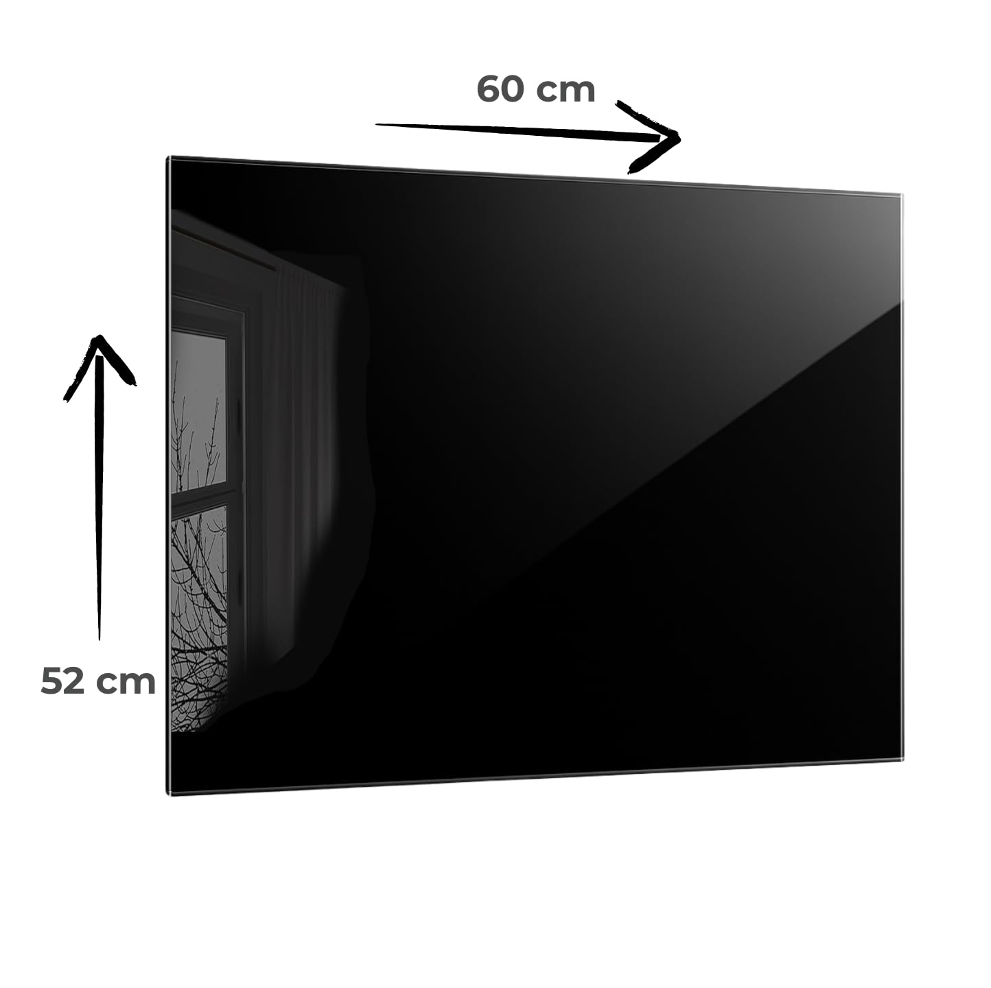 TMK ArtDeko Herdabdeckplatte 1 Teilig 60x52 cm - Spritzschutz Herdabdeckung – Herdschutz aus Sicherheitsglas – Robust, Hygienisch & Rutschfest– Schutz für Induktion, Ceran, Gas & Elektro