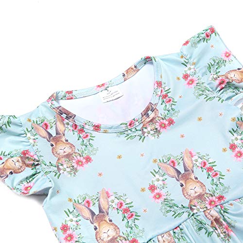 Toddler Girl Dress Outfit Short Sleeve Bunny Princess Party Dress Summer Clothes2
