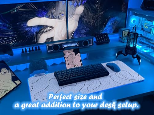 JMIYAV Gaming Mouse Pad RGB Mousepad Non-Slip Rubber Base Large Cool XL XXL Computer Desk Pad Gaming Accessories LED Light Up Big Mouse Pad