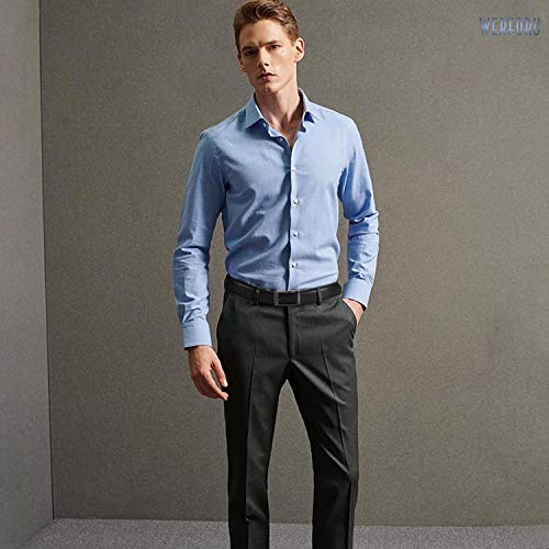 WERFORU Mens Leather Ratchet Belt Click Slide Automatic Buckle Dress Belt2