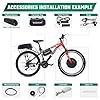 Voilamart 48V 1000W Electric Bicycle Conversion Kit 26IN Ebike 100mm Front Hub Motor Wheel Conversion Kit for Turn Pedal Bicycle Into Ebike (26IN Front Wheel + 13Ah Battery) #5
