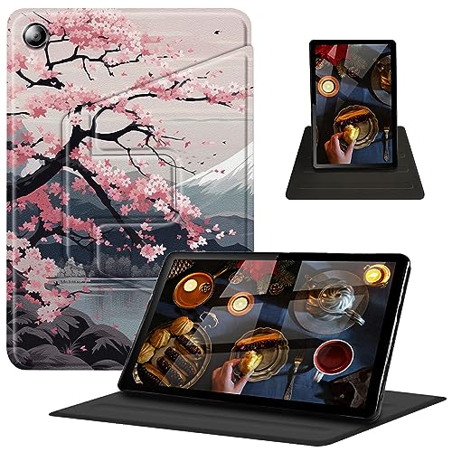 Amazon Fire HD 8�^�u���b�g�p�P�[�X (��8/7/6���� 2018/2017/2016�N����) 360�x��]��]�X�^���h PU���U�[�J�o�[ �����E�F�C�N�X���[�v�t�� ���̖�
