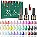 Produktbild Tormay 39 Stück UV Nagellack Set mit Basislack, Glänzender und Matter Decklack, 36 Farben UV Gel Schellac Nagellack Für Nageldesign