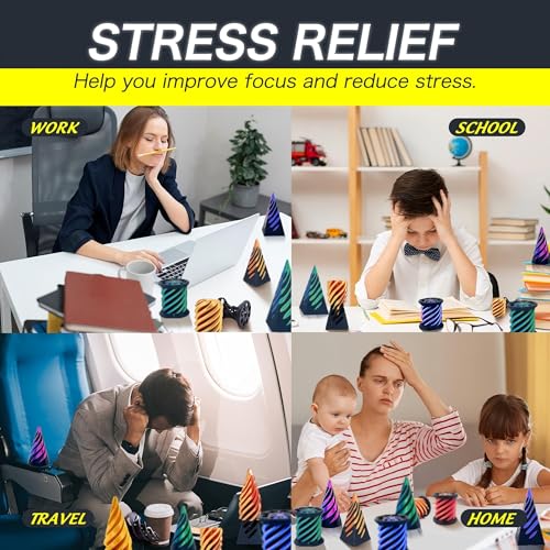 Image of 3D Printed Fidget Toys, 3PCS Mind Relaxing Gadgets, Anxiety Relief Toys for Kids and Adults, Satisfying Gadgets for Office Desk Decor