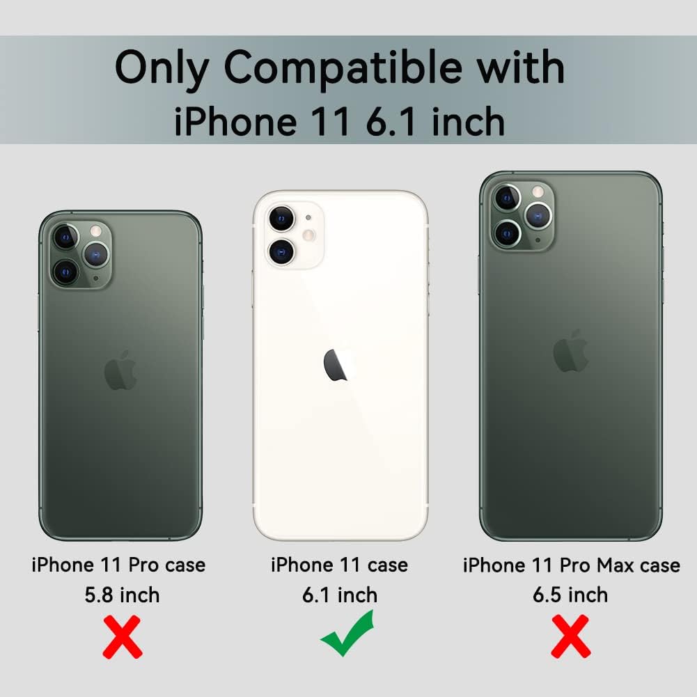 COOLQO Compatible for iPhone 11 Case, with [2 x Tempered Glass Screen Protector] Clear Glitter Sparkle 360 Full Body Coverage Soft Silicone + Hard PC 3in1 Shockproof Protective Phone Cover Green