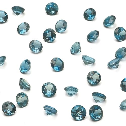 【BELLPIERI】ブラジル産 ロンドンブルートパーズ コインファセットカット ルース 3mm【4コ販売】 / 82-23 TP3C-X