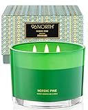 96NORTH Luxury Pine Soy Candle | Large 3 Wick Jar Candle |...