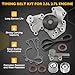 G6BA G6BV 2.5 2.7 Engine Timing Belt Kit With Water Pump, Compatible with 1999-2010 Hyundai Kia Sonata Tucson Tiburon Santa Fe Spectra Sportage Optima, 2.5L 2.7L V6 Engine, Replace# TBK315 WP146-2040